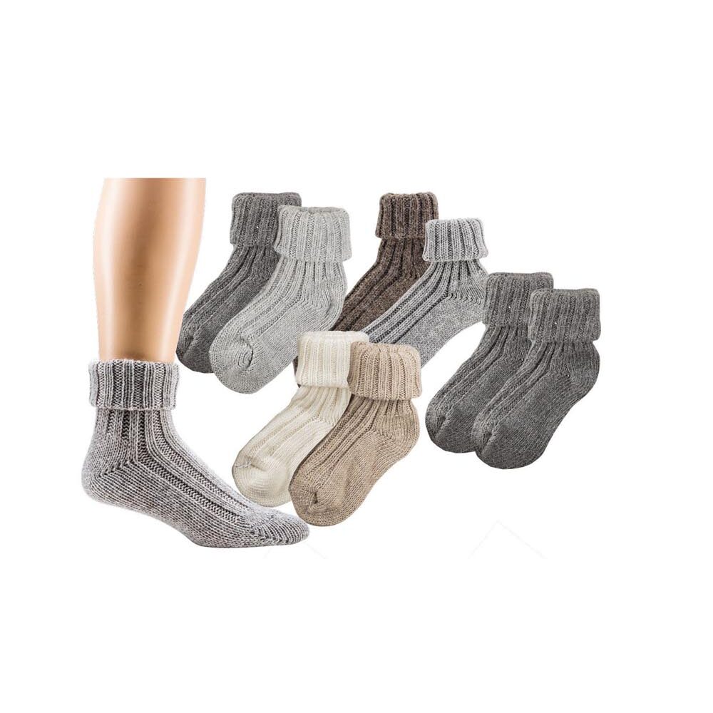 1 Paar Umschlag Söckchen mit Alpakawolle Wollsocken 2194