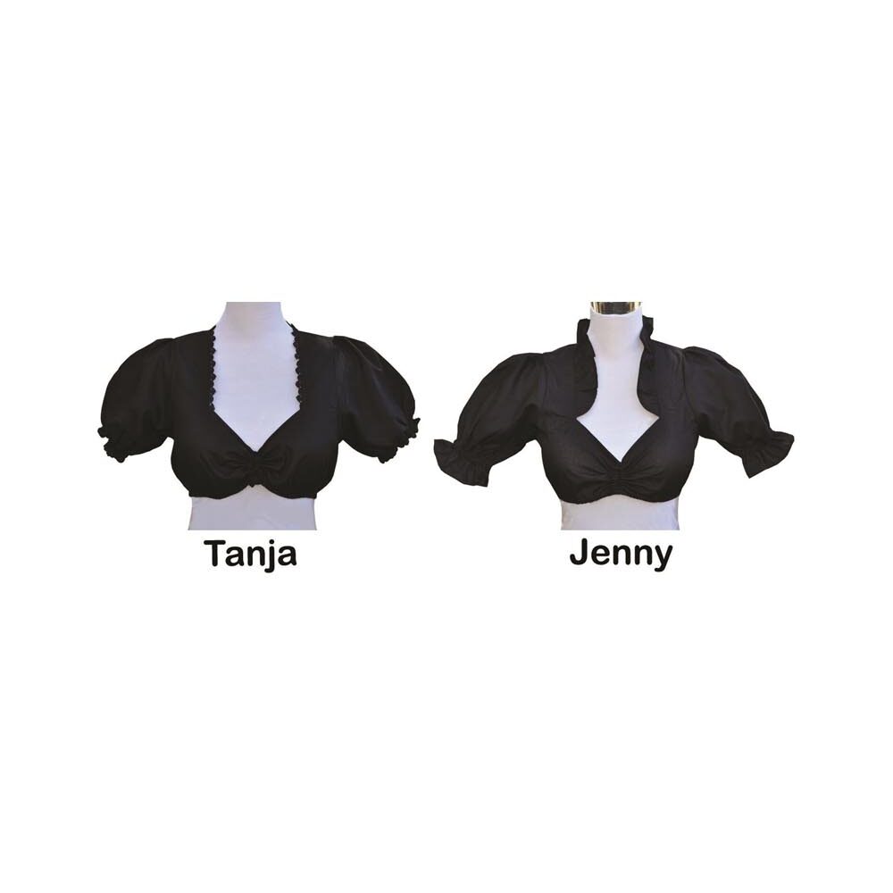 Trachtenbluse Dirndl Bluse Landhausbluse Schwarz