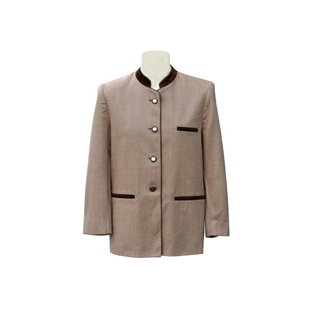Damen Trachtenjacke Janker Trachten Wolljacke Beige Braun B-Ware JW-2