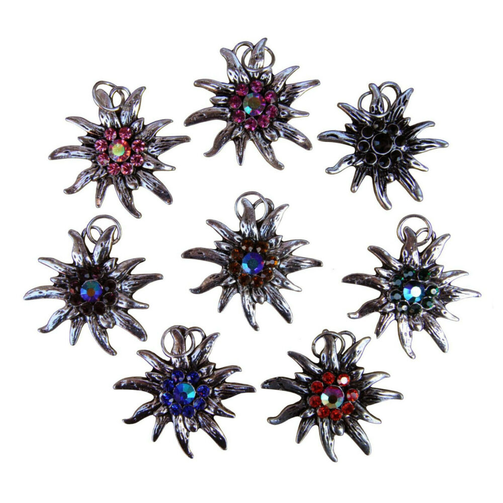 Edelweissanhänger Trachtenanhänger Edelweiss mit Strass - 330