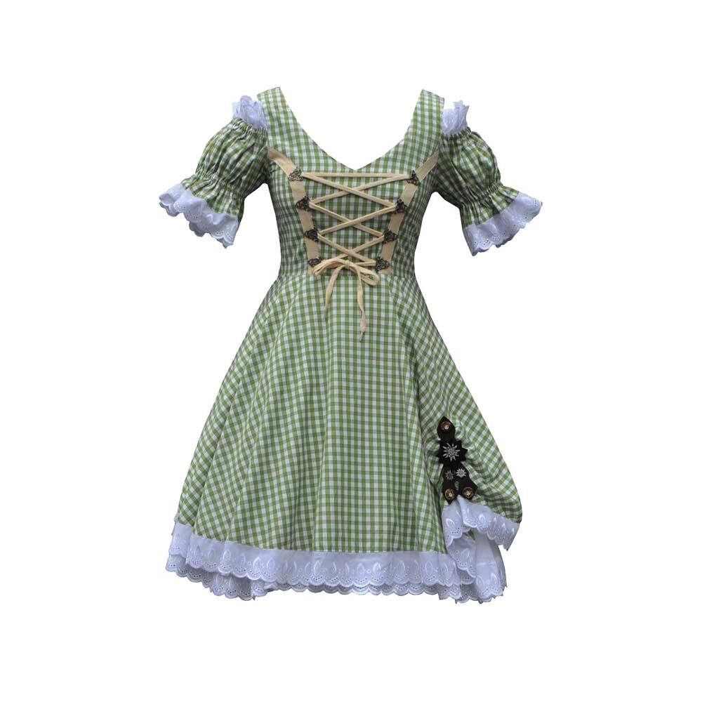 Mini Dirndl Trachtenkleid Minidirndl Oktoberfest Kleid Grün- Kira